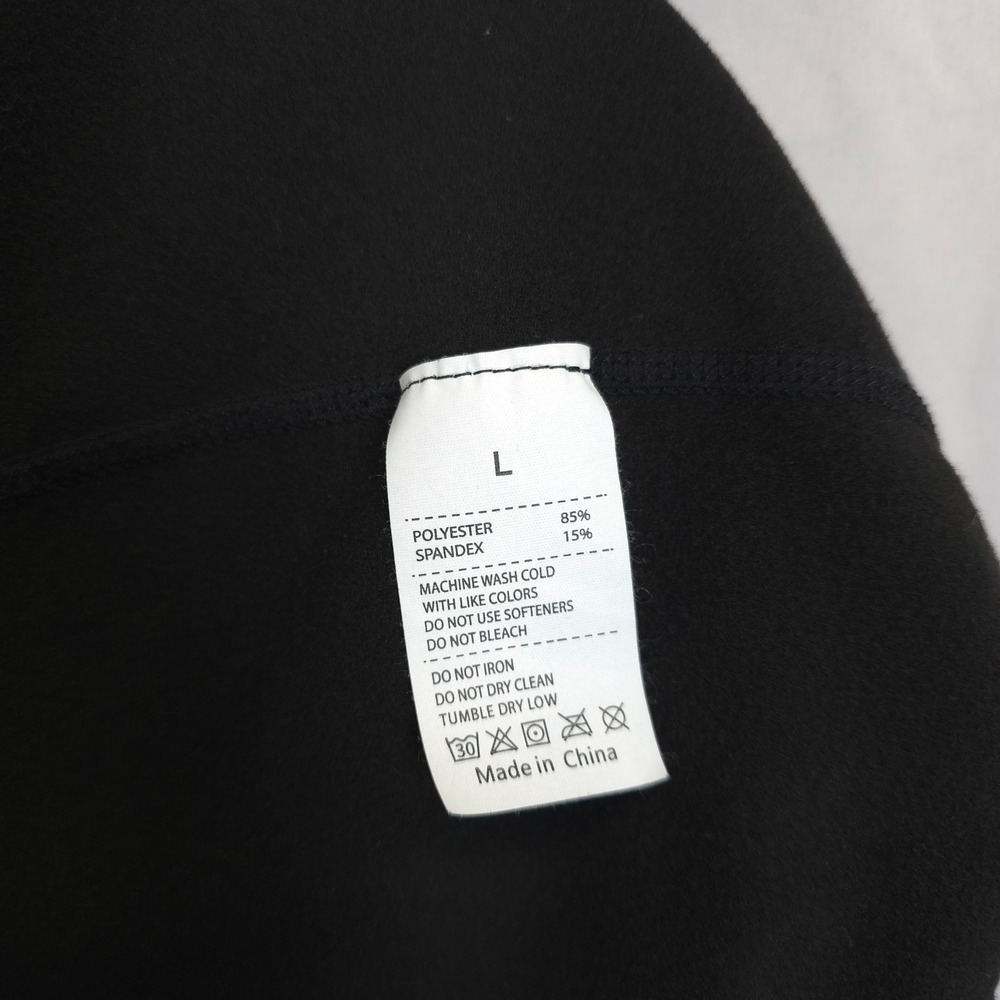 Men Black Long Sleeve Set of 3 Layering Shirt Crew Neck Stretch Men L Workwear - Picture 8 of 10